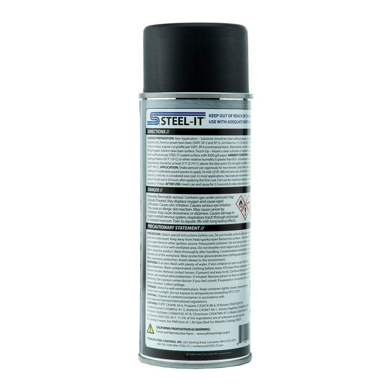 Steel-It 1012B Polyurethane 14oz Spray Can (1 can, Black)