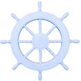 thumbnail image 2 of Wooden Ship Wheel With Wooden Hub - (30 Inches, Moonlight Blue), 2 of 2