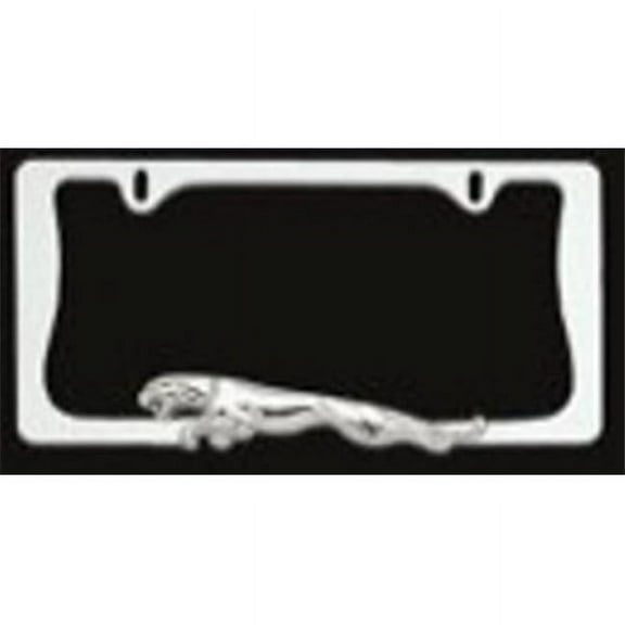 Jaguar Chrome License Frame. Free Screw Caps Included