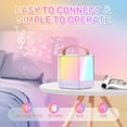 thumbnail image 4 of Mini Karaoke Machine for Kids - Portable Bluetooth Karaoke Speaker with 2 Wireless Microphones and Party Lights Toy Ages 3-12+,Birthday Gifts for Girls Boys Family Home Party, 4 of 11