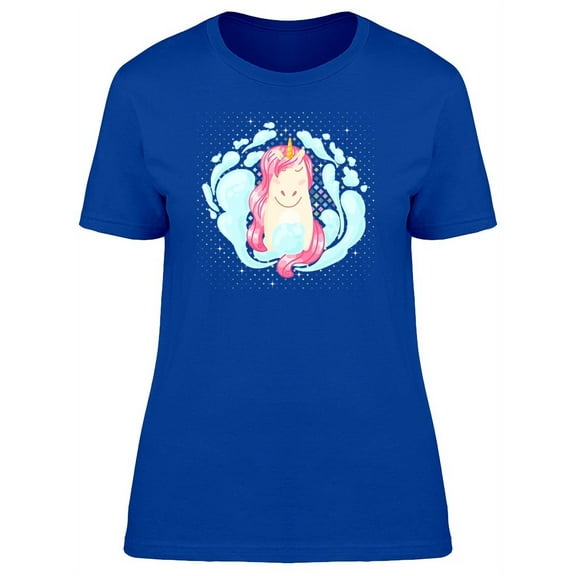 Cute Unicorn T-Shirt Women -Image by Shutterstock, Female Medium