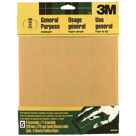 

9 X 11 3M 9001 Sand-Pak Production Sanding Sheet 150-Grit Fine 5-Pack