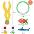 thumbnail image 3 of Juguetes de buceo, juguete de natación 26 piezas Juegos de juegos de buceo Anillos de buceo Bandidos de torpedos Palos de buceo Juguetes para piscina Natación subacuática Juegos de verano f, 3 of 5