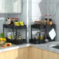 thumbnail image 4 of 2Pcs Kitchen Sink Organizer Rack Plastic Lacquered Tiered Shelf, 4 of 5