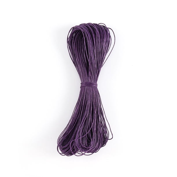 Zhuge Hilo encerado para hacer pulseras, hilo encerado para pulseras, cordón de poliéster encerado para pulseras y collares (morado oscuro)
