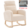 thumbnail image 3 of Soft-Covered Wooden Frame Yy-Flat Classic Rocking Chair, 3 of 4