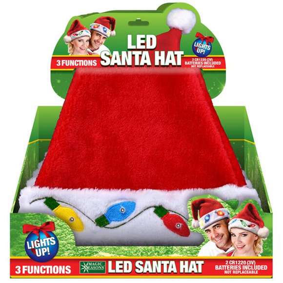 Shawshank LEDz 9057406 LED Santa Plush Hats