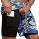 thumbnail image 1 of Men's Sportswear 2 In 1 Lightweight Cotton Training Shorts, Male Clothes For Gym Workout Yoga, 1 of 5
