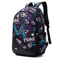 thumbnail image 4 of Mochila escolar con estampado para niños y niñas, mochila ortopédica de gran capacidad para ordenador portátil, mochilas escolares de nailon para adolescentes, 4 of 4
