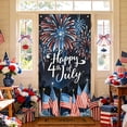 thumbnail image 5 of 70.87x35.43 Inch Polyester Independence Day Door Cover， Patriotic Front Door Banner with Rope for 4th of July Anniversary Celebration Home Decor, 5 of 6