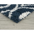 thumbnail image 5 of LBaiet 2' x 3' Blue and White Geometric Ikat Rectangular Shag Area Throw Rug, 5 of 6