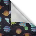 thumbnail image 6 of Ambesonne Space Valance & Curtain, UFOs and Abstract Planet, 55"x36", Multicolor, 6 of 6