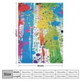 thumbnail image 4 of Wuche Novelty Throw Blanket Super Soft Throw Blanket for Bed, Couch, Living Room, Home, Sofa, Office All Season Paint Splatter Colorful Throw Blanket ，Various Sizes White, 4 of 6