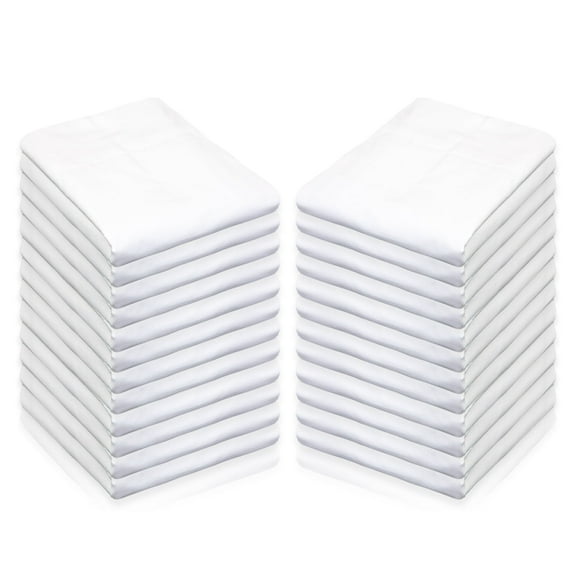 Arkwright Antimicrobial Treated Queen Size Pillowcases (Pack of 24), White (20x30 in.)