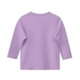thumbnail image 5 of Kids Girls T Shirts Floral Daisy Graphic Long Sleeve Crewneck Pullover Cute Casual Blouses Tops Light Purple 120, 5 of 5