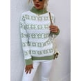 thumbnail image 6 of KRE Prime Women Snowflake Pattern Mock Neck Sweater, 6 of 15