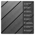 thumbnail image 5 of Crestlive Products 94" Outdoor Dining Table for 8-10, Aluminum Sturdy Frame with Umbrella Hole, Black Wood-Grain Top, 5 of 7