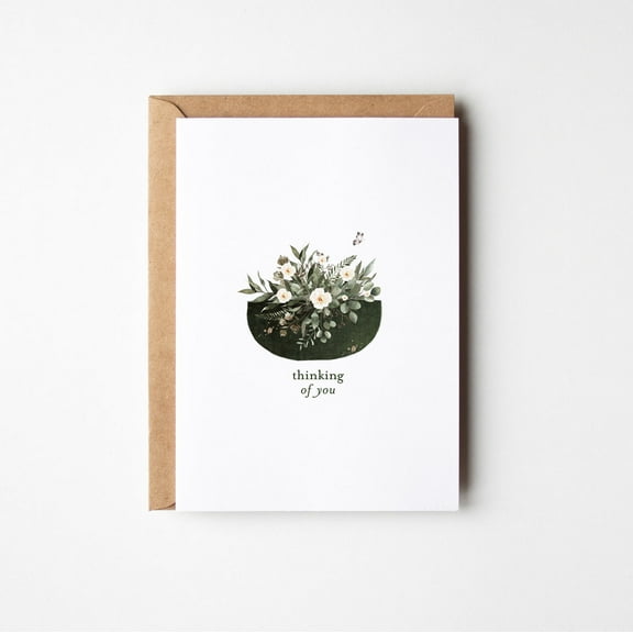 Thinking of You Card – Beautiful Floral Design – Blank Inside with Envelope – Perfect for Any Occasion, Heartfelt Message