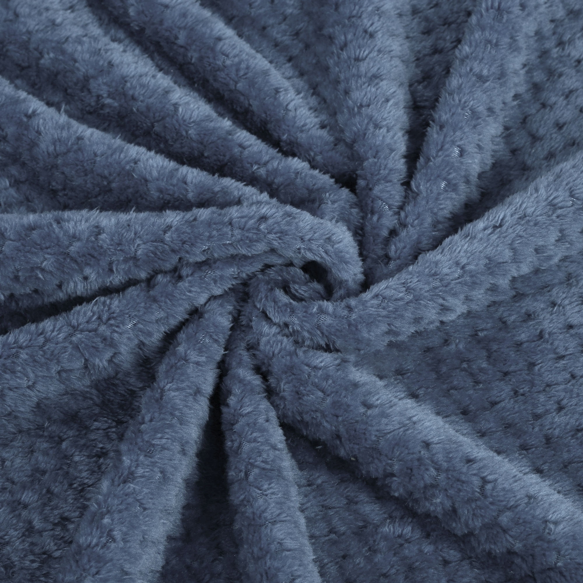Unique Bargains Soft Flannel Fleece Velvet Blanket Smoked Blue 50" x 60"