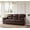 Dark Brown, variant on LLappuil 81" Mid-Century Modern Sofa, 3 Seat Sofa Cloud Couch for Living Room, Foil Fabric Dark Brown
