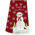 thumbnail image 2 of Set of 6, 100% Cotton Assorted Funny Christmas Kitchen Towels with Sentiments on White  Dark Linen Soft and Absorbent Tea Towels/Kitchen Towel Size: 15” x 25"., 2 of 7