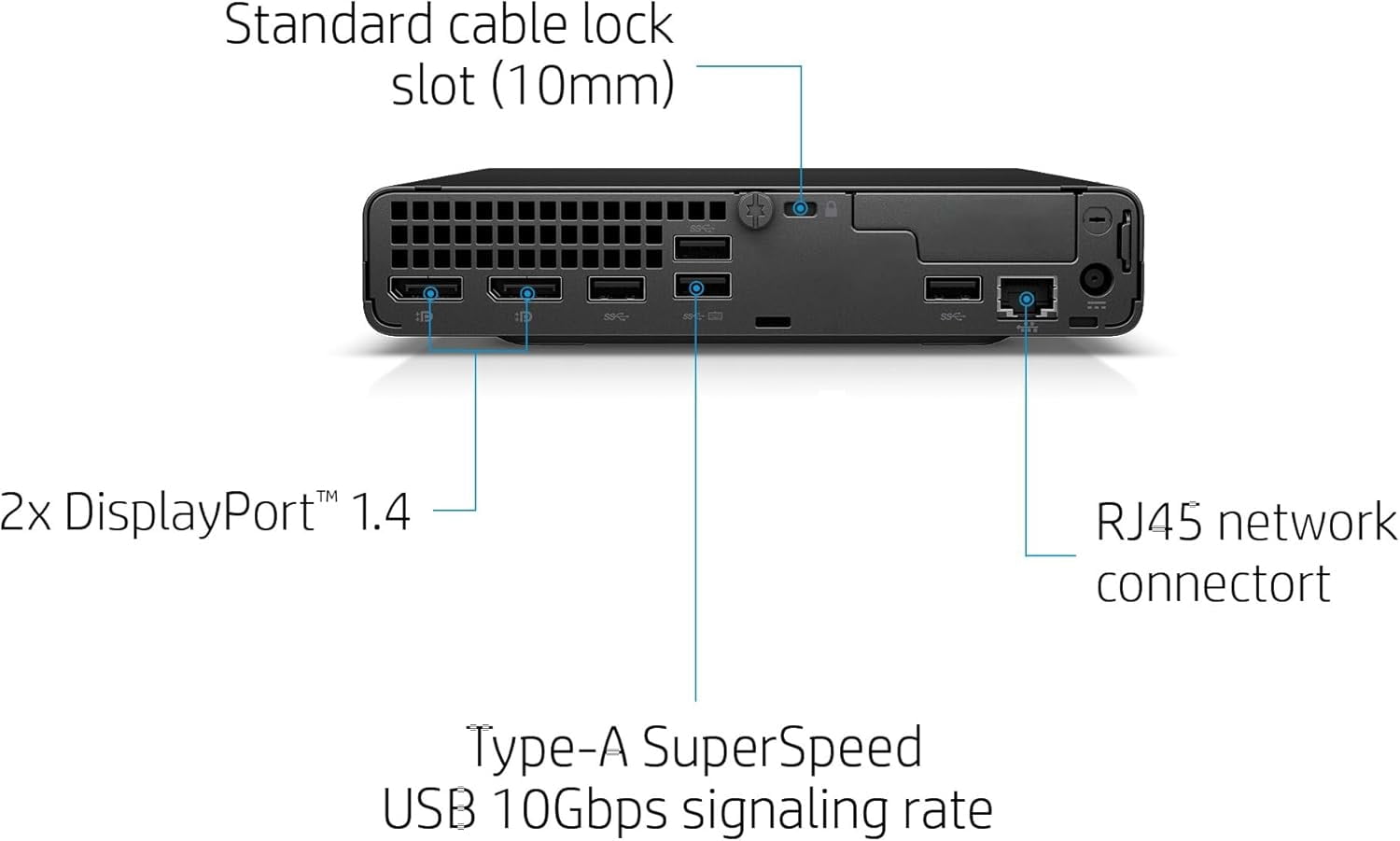 HP ProDesk 600 G6 Tiny Desktop Computer Mini PC, Intel i5-10500T 6-Core Processor, 32GB DDR4 Ram, 1TB NVMe SSD, Wireless Keyboard & Mouse, Built-in Wi-Fi, Windows 11 Pro, HP Warranty