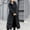 156#Black, variant on Women's Winter Over Knee Hooded Maxi Long Puffer Down Coat Extended Length Cotton Coat Women's Extended Length Over-the-knee Loose Cold-proof Warm Thickened Hooded Cotton Coat