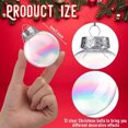 thumbnail image 5 of HongHeng 2.36" Iridescent Ornaments Balls, 1Pc Plastic Clear Christmas Balls Fill-able Mini Ornaments for Crafts Holiday Party Xmas Tree Decorations Home Decor, 5 of 9