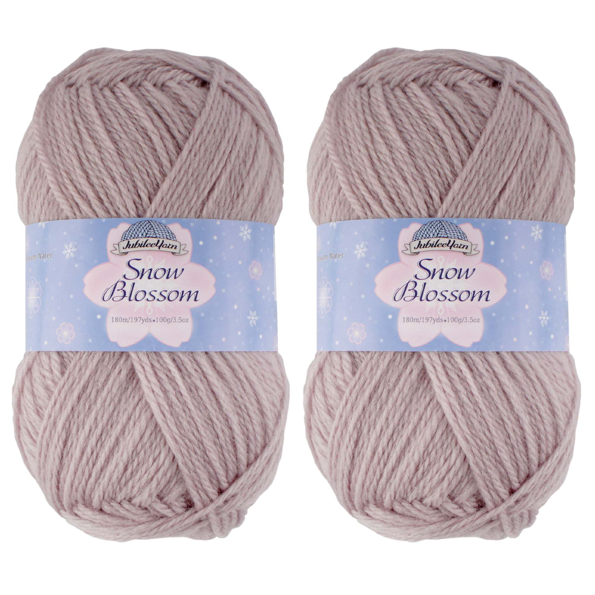Wool Yarn Worsted Weight - Snow Blossom Yarn - JubileeYarn - Drowsy Dusk -  2 Skeins