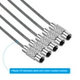 thumbnail image 4 of Uxcell 5.9" Length Wire Keychain Cable, 6 Pack 201 Stainless Steel 1.5mm Key Ring for Outdoor Hiking Sport, Transparent, 4 of 6