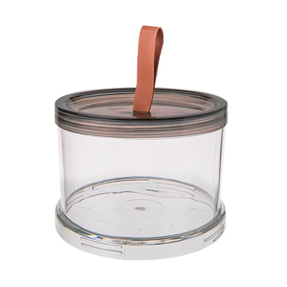 Tarro de especias sellado, organizador hermético para almacenar condimentos, redondo, apilable, transparente, con asa para encimera de cocina y despensa.