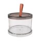 thumbnail image 1 of Tarro de especias sellado, organizador hermético para almacenar condimentos, redondo, apilable, transparente, con asa para encimera de cocina y despensa., 1 of 8
