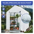 thumbnail image 6 of JTAOT 8 Shelves Walk In Portable 56"x56"x76" Greenhouse With 3 Tiers Storage White House, 6 of 8