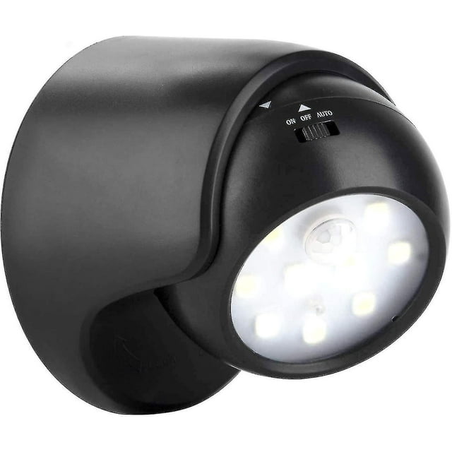 Outdoor Wall Light with Motion Detector - 1000 Lumen LED Outdoor Lighting, Battery Powered Cordless Lighting, 360 Degree Swivel and Tilt