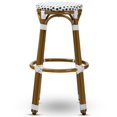 thumbnail image 3 of Bowery Hill 28" Wicker Bar Stool in Navy and White, 3 of 6