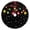 Black Christmas Ornament, variant on Christmas Tree Skirt,Black Christmas Ornament Pattern Christmas Tree Decor with Red Ribbon Ties,Round Shape,Christmas Decorations for Home 30"x30"