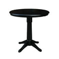 thumbnail image 3 of 36" Round Top Counter Height Table with 12" Leaf - Black, 3 of 15