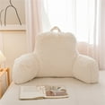 Btargot Backrest Reading Pillow with Arms Lounge Back Pillow for Bed