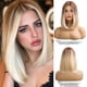 thumbnail image 1 of Pelucas de pelo sintético Bob rubio degradado corto y recto con raíces oscuras para uso diario en fiestas y cosplay Rojo Verde MX-0129273FYD, 1 of 5