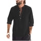 thumbnail image 2 of pstuiky camisas de manga larga para hombre, Blusa de cuello alto con mangas largas y botones de color liso para hombre Tops casuales para hombres xxxl, 2 of 6
