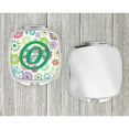 thumbnail image 4 of Letter O Flowers Pink Teal Green Initial Compact Mirror CJ2011-OSCM, 4 of 4