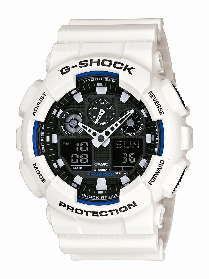 Oh Toegangsprijs erven Casio Men's XL Series G-Shock Quartz 200M WR Shock Resistant Resin Color:  White (Model GA-100B-7ACR) - Walmart.com