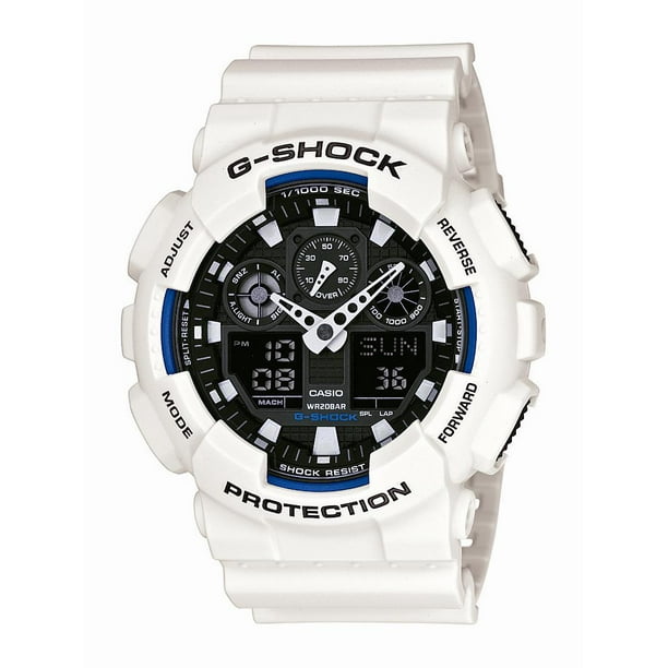 Casio Men's XL Series G-Shock Quartz 200M WR Shock Resistant Resin Color:  White (Model GA-100B-7ACR)