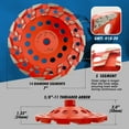 thumbnail image 4 of 7" Aggressive Diamond Grinding Concrete Cup Wheels 5/8"-11 Arbor #18/20 Grit, 4 of 12