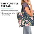 thumbnail image 2 of Balery Vintage Floral Bolsa Tote Estilo Estético con Cremalleras, Bolsa de Hombro, Bolsa de Compras Grande y Plegable, 2 of 8