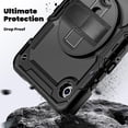thumbnail image 4 of Funda para Samsung Galaxy Tab A11 de 8,7 pulgadas (2025) y Galaxy Tab A9 de 8,7 pulgadas (2023), resistente, a prueba de golpes, con soporte giratorio de 360° y correa de mano/bandolera, 4 of 9