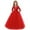 Rouge, variante sur Robe Longue en Dentelle Florale Vintage pour Filles Manches 3/4 Robe de Soirée de Mariage Robe de Danse Formelle