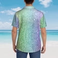 thumbnail image 6 of Goofa Beautiful Glitter Hawaiian Shirt for Men, Unisex Summer Beach Casual Short Sleeve Button Down Shirts,Aloha Tropical Floral print shirt-, 6 of 9