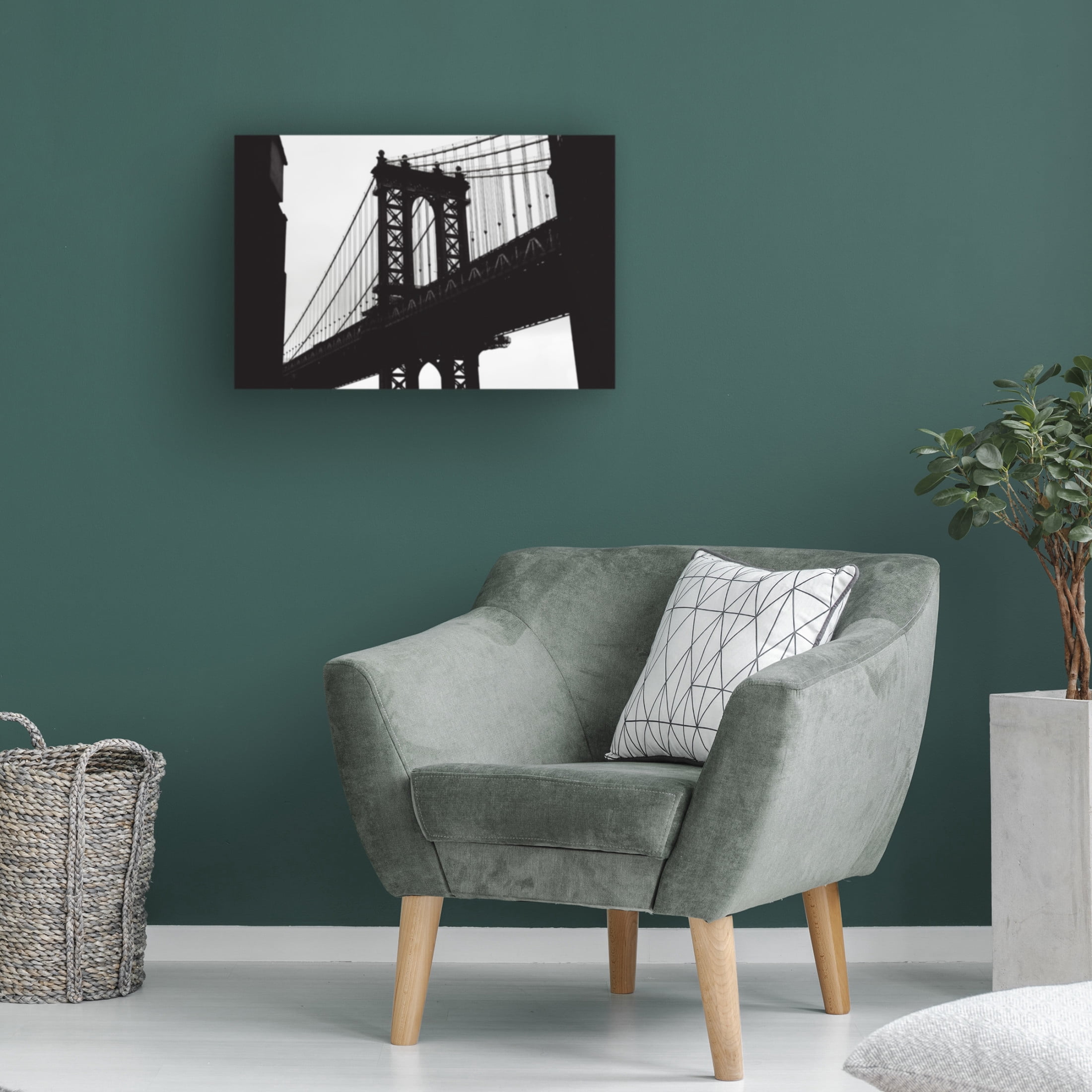 Trademark Fine Art Rikard Martin Manhattan Bridge Canvas Wall Art