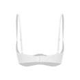 thumbnail image 2 of iiniim Women's Underwire Shelf Bra Sparkle Rhinestone Push Up Padded Balconette Bra Tops White XL, 2 of 4